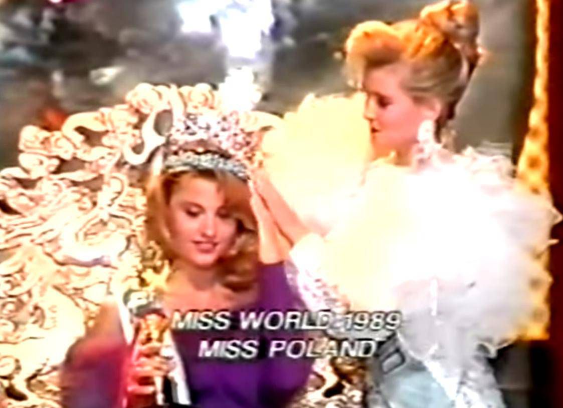 Aneta Kręglicka na Miss World 1989