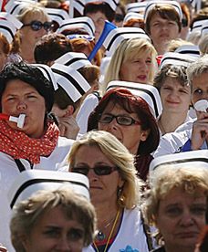 Manifestacja pielęgniarek w Warszawie