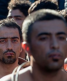 Protest imigrantów na granicy Macedonii