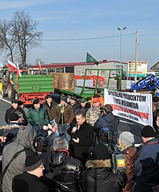 Protest rolników na krajowej A2