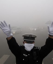 Gęsty smog nad Harbinem