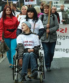 Protest rodziców niepełnosprawnych dzieci