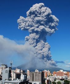 Erupcja wulkanu Sakurajima