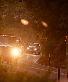 Pożar w pobliżu Parku Narodowego Yosemite