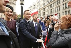 Tłum Polaków na spotkaniu z Andrzejem Dudą w Londynie