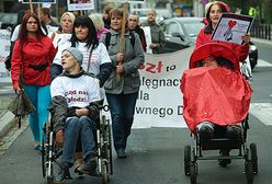 Protest rodziców niepełnosprawnych dzieci
