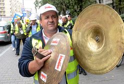 Protest związków zawodowych w Warszawie