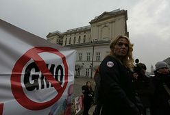 Protest przeciw GMO przed Pałacem Prezydenckim