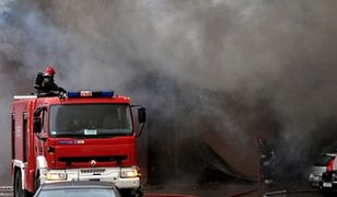 Pożar stolarni w Szczecinie