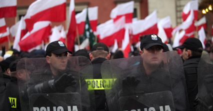 Warszawa podczas Święta Niepodległości