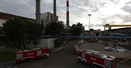 Pożar elektorciepłowni w Warszawie