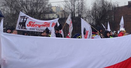 Protest górników