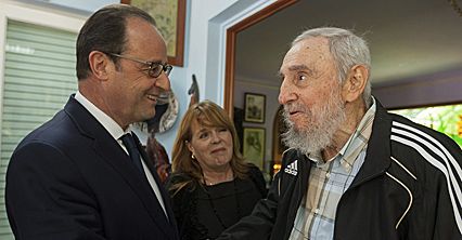 Prezydent Francji u braci Castro