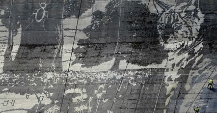 Mural na zaporze wodnej w Solinie