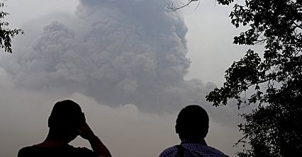 Erupcja wulkanu Colima w Meksyku