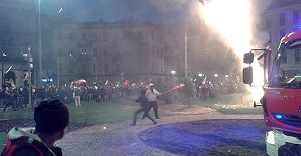 Zamieszki na ulicach Warszawy