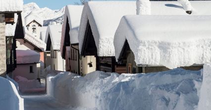 Śnieżyca w Alpach