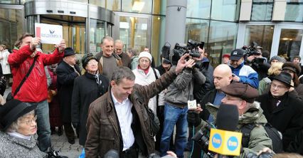 Protest w obronie Cezarego Gmyza