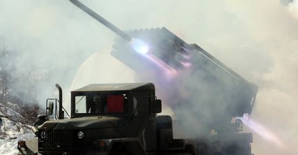 Ćwiczenia artylerii w Korei Południowej
