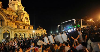 Starcia przed bułgarskim parlamentem w Sofii