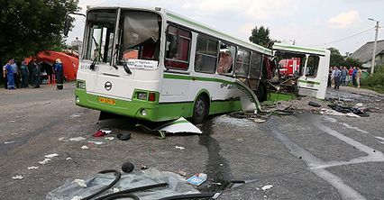 Zderzenie ciężarówki z autobusem w Moskwie