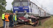 Wypadek na przejeździe kolejowym w Gryźlinach