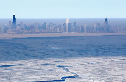 Wielkie Jeziora skute lodem