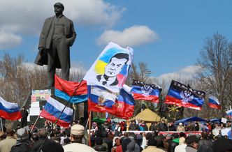 Demonstracje na Ukrainie. "Chcemy Rosji i Stalina"