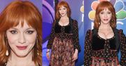 Christina Hendricks promuje serial niewygodnym dekoltem