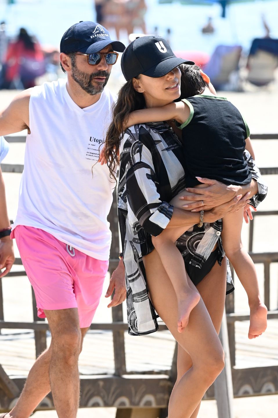 Eva Longoria z mężem i synem 