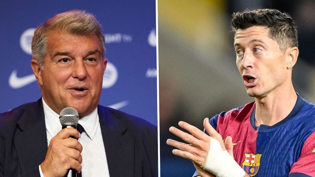 Getty Images / Pablo Rodriguez/Quality Sport Images/Getty Images/Harry Langer/DeFodi Images via Getty Images / Na zdjęciu od lewej: Joan Laporta i Robert Lewandowski