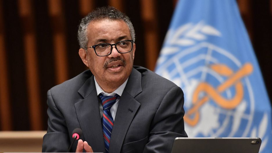 WHO press conference on coronavirus pandemicepa08525241 World Health Organization (WHO) Director-General Tedros Adhanom Ghebreyesus attends a press conference organized by the Geneva Association of United Nations Correspondents (ACANU) amid the COVID-19 pandemic, caused by the novel coronavirus, at the WHO headquarters in Geneva, Switzerland, 03 July 2020.  EPA/FABRICE COFFRINI Dostawca: PAP/EPA.FABRICE COFFRINI