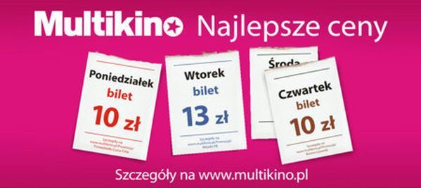 Najlepsze ceny biletów w Multikinie!