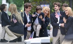Ida Nowakowska z mężem i 5-letnim synem wymachują flagami USA i odwiedzają pomnik Reagana. Patriotyczna rodzinka? (ZDJĘCIA)