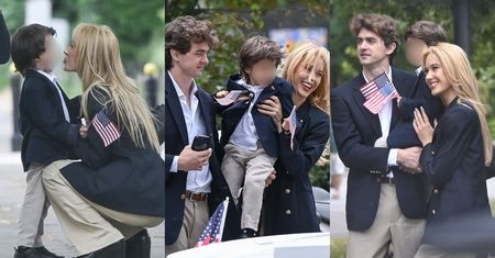 Ida Nowakowska z mężem i 5-letnim synem wymachują flagami USA i odwiedzają pomnik Reagana. Patriotyczna rodzinka? (ZDJĘCIA)