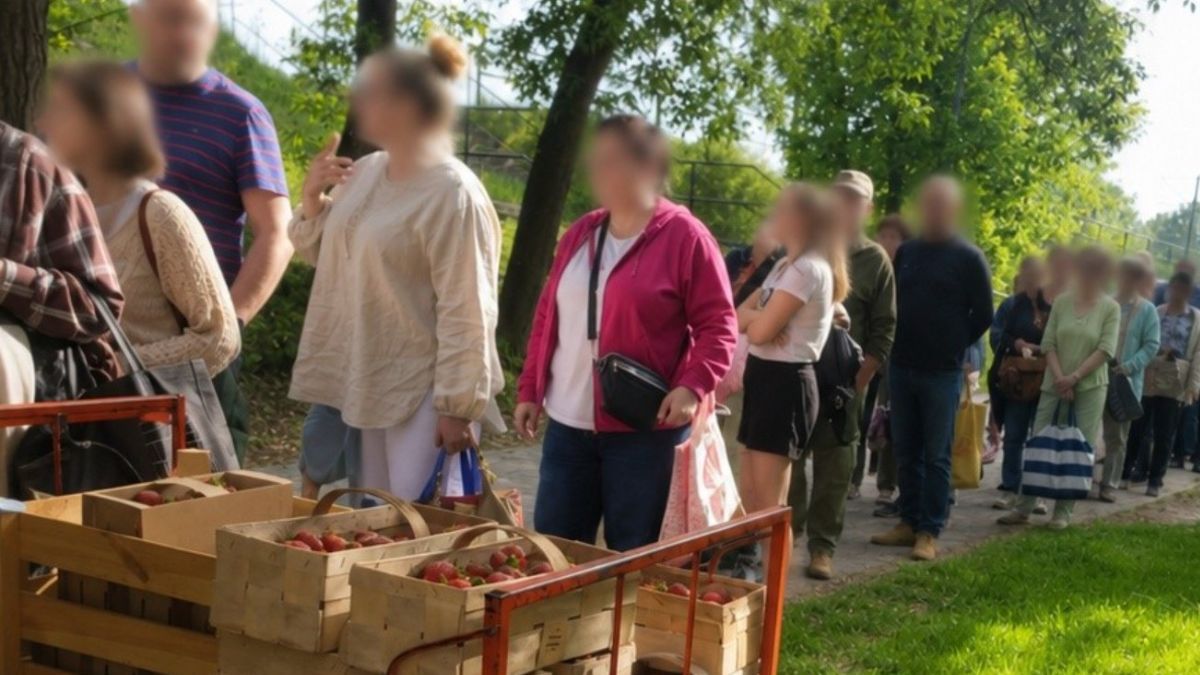 Kolejki po lokalne truskawki