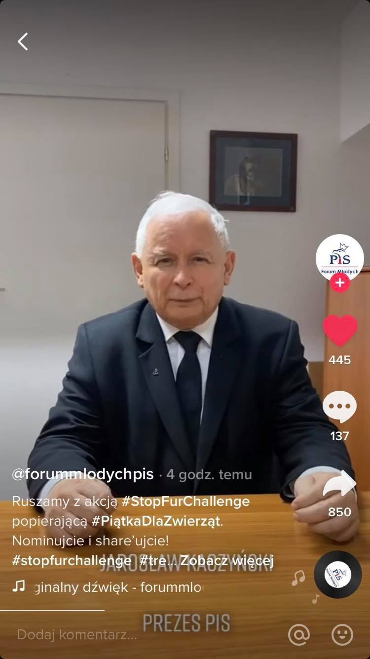 Jarosław Kaczyński walczy o prawa zwierząt