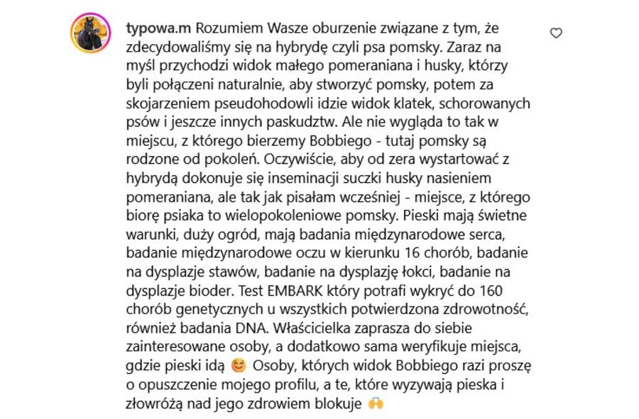 Odpowiedź influencerki na zarzuty