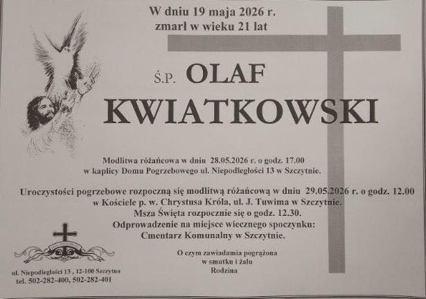 Nie żyje Olaf Kwiatkowski