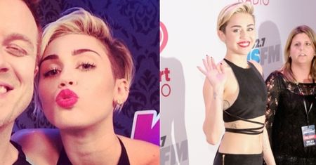 Miley pokazuje brzuch i rozdaje "buziaczki"