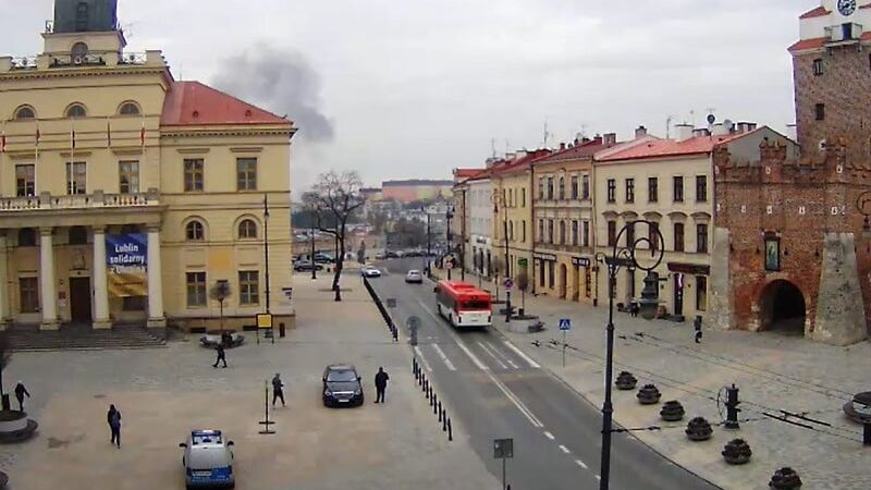 Pożar samochodu na ul. Biernackiego - czarny dym nad Lublinem