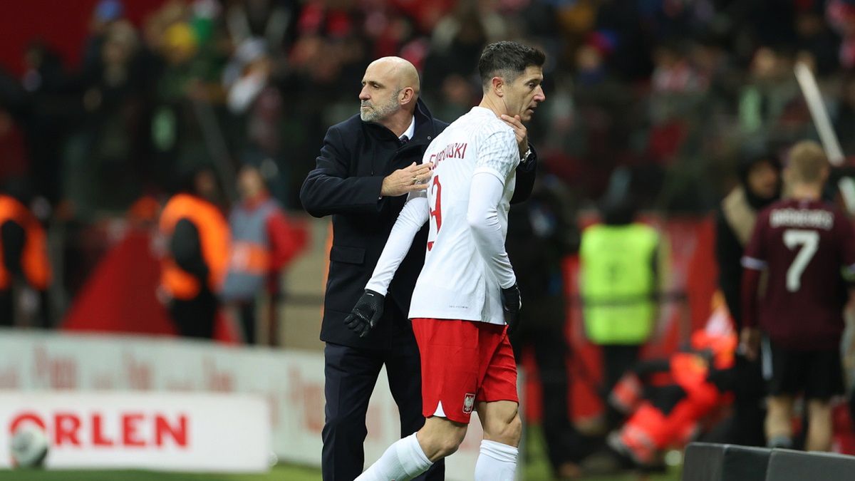 Michał Probierz i Robert Lewandowski