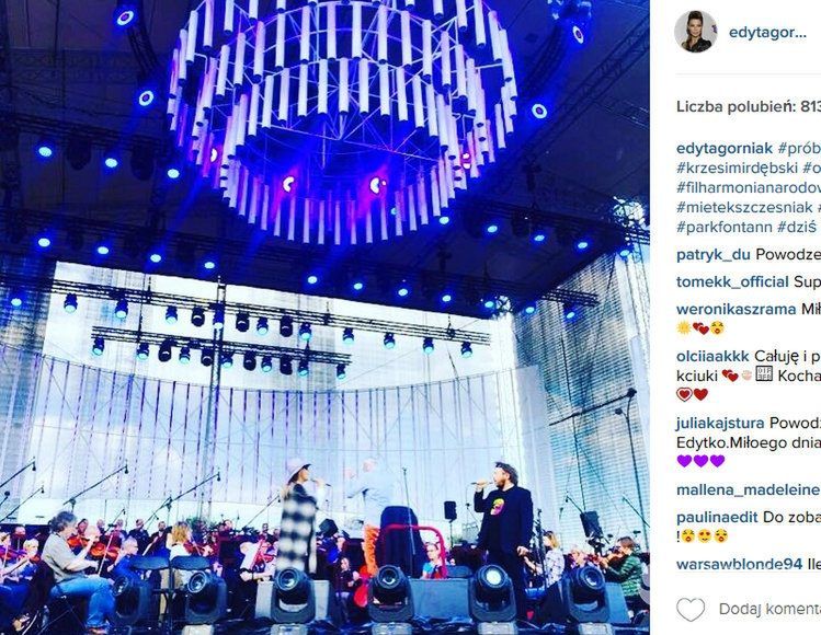 Edyta Górniak na próbie do Koncertu Europejskiego
