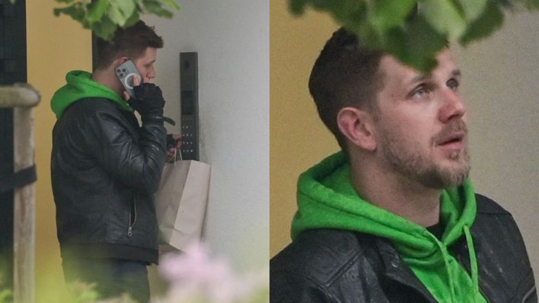 Antek Królikowski pod domem Joanny Opozdy