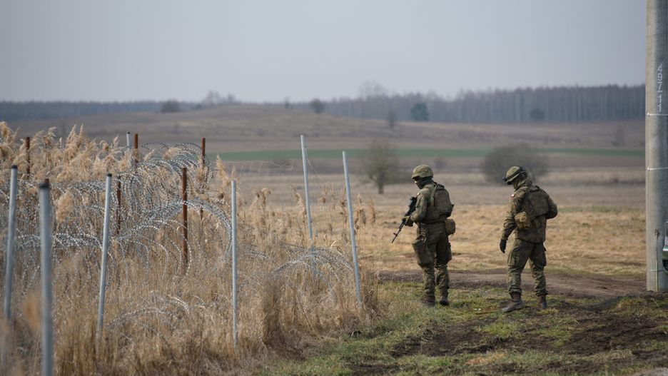 Polish Prime Minister Donald Tusk Visits Troops at the Polish-Belarusian Border.
Soldiers of the Polish Border Guard are seen as they stay guard before the Prime Minister's visit on the Polish-Belarusian border in Ozierany Male, Poland on March 22, 2025. The Polish government will suspend protection for new asylum seekers crossing the border from Belarus amidst the ongoing hybrid aggression started by Belarusian president Alexander Lukashenko against Poland and the European Union (EU).
NurPhoto
border security, political strategy, soldiers, border control, prime minister's visit, cross-border conflict, suspend protection, international relations, polish response, asylum seekers, polish-belarusian border, electronic, belarusian conflict, migrants, polish government, eu, hybrid aggression, political tension, nurphoto, march 22, security measures, eu border, belarusian, fortification, lukashenko's aggression, pm, aleksander kalka, refugee crisis., polish border guard, hybrid war, migration policy, ozierany male, refugees, polen, asylum policy, belarusian president, polska, wladyslaw kosiniak-kamysz
