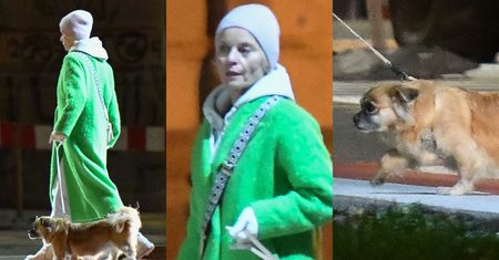 Naturalna Małgorzata Foremniak i jej pies pokonują przejście dla pieszych (ZDJĘCIA)
