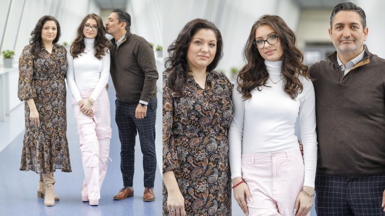 Viki Gabor z rodzicami
