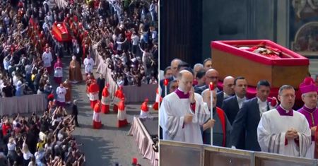 Tłumy żegnają Franciszka. Nagranie z przeniesienia trumny do Bazyliki Św. Piotra
