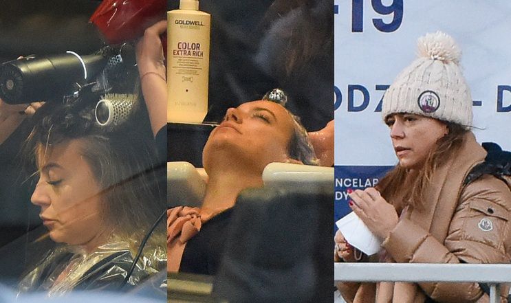 Anna Mucha "ucina komara" na fotelu u fryzjera