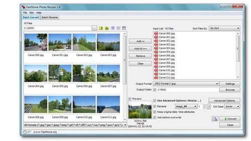 Seryjna obróbka wielu plików graficznych - FastStone Photo Resizer 1